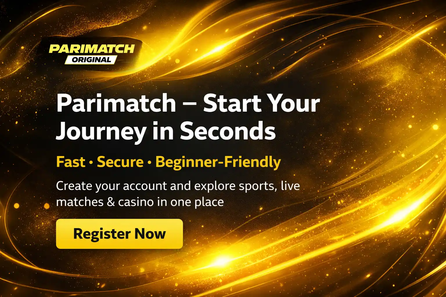 Parimatch start your journey in seconds