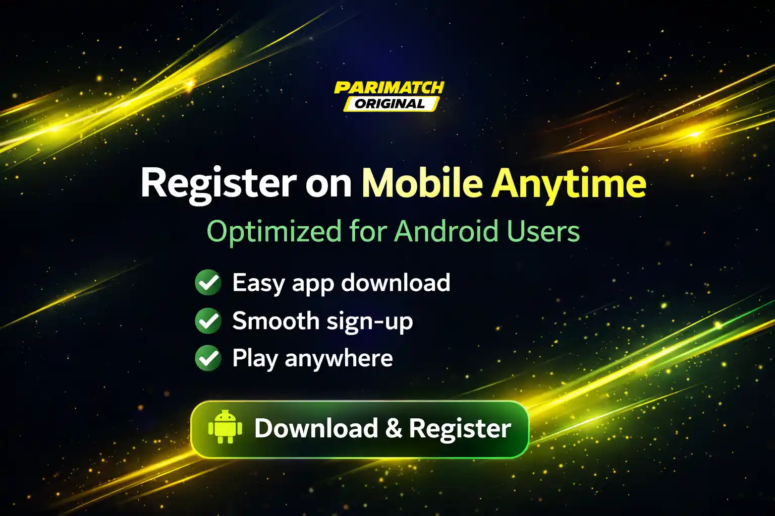 Register on mobile anytime
